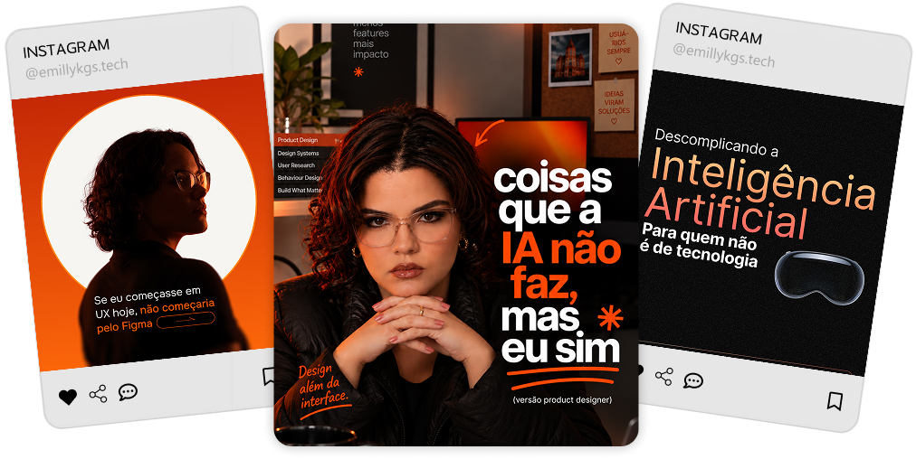 Publicações e bastidores compartilhados por Emilly Kamile